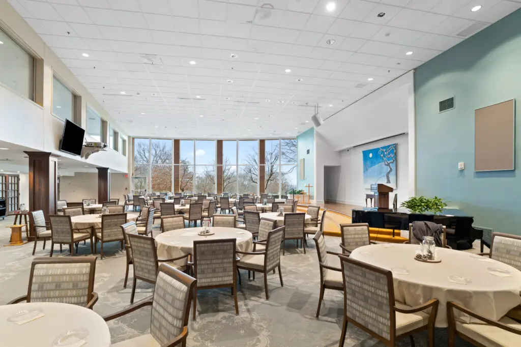 Senior living events and worship services are held in the Summit View Auditorium at Souderton Mennonite Homes
