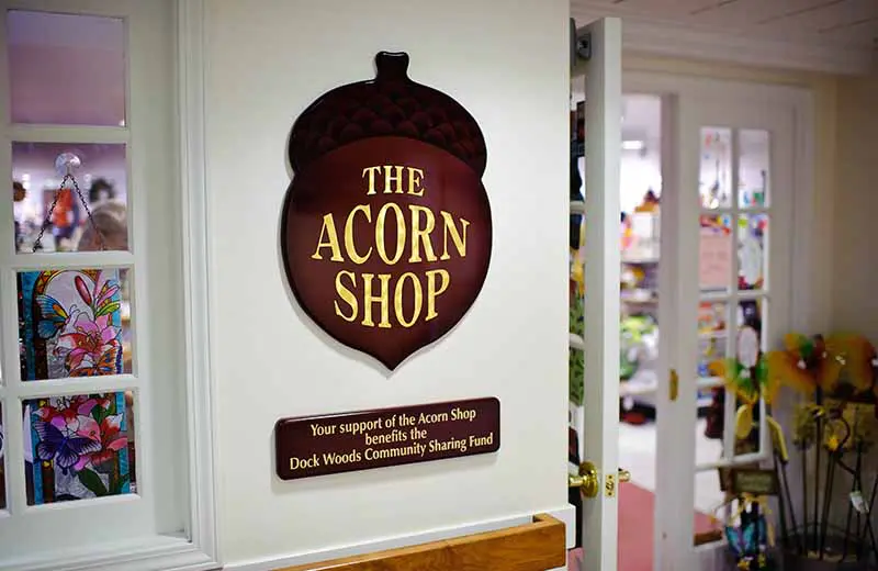 The Acorn Shop is one of two gift shops open to the public at the Dock Woods retirement community
