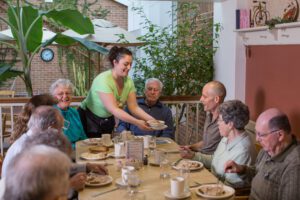 Guests at the Apple Orchard Cafe at Souderton Mennonite Homes