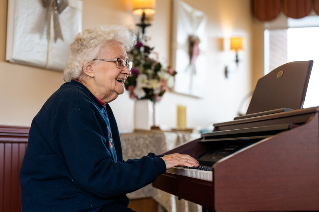 Residents bring their musical gifts to The Willows of Living Branches, a Personal Care home in the Living Branches Continuing Care Retirement Community