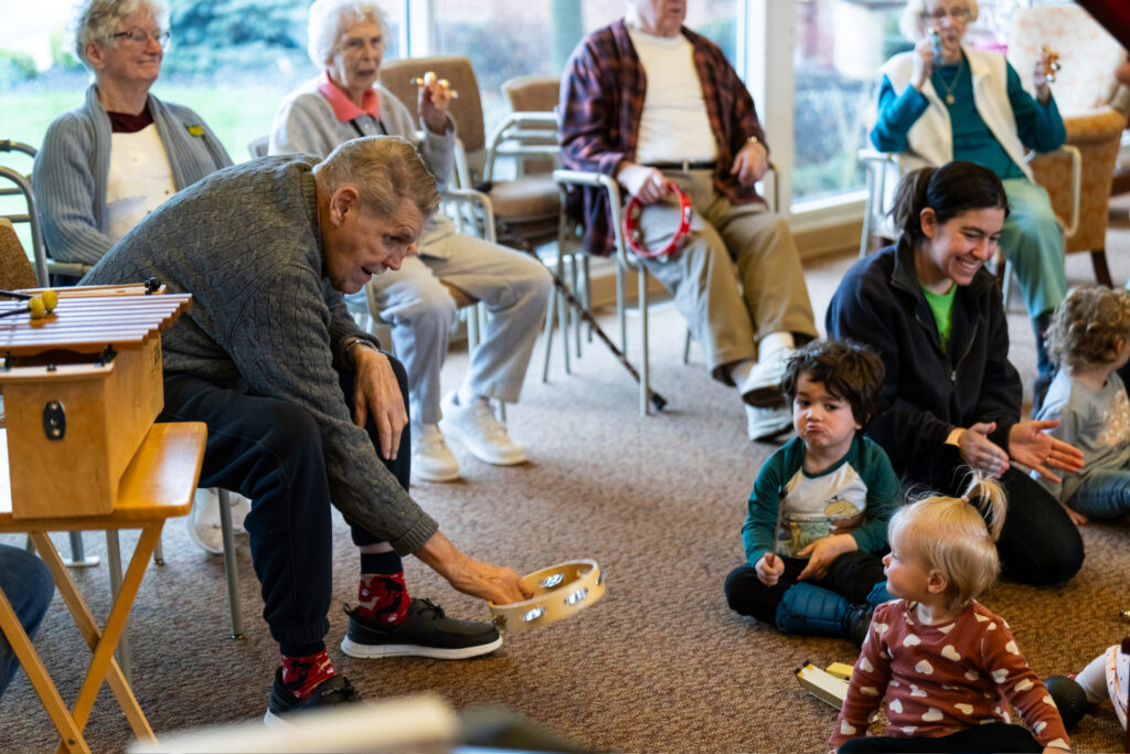 Creative arts therapy session at The Willows, personal care home in Hatfield, PA.