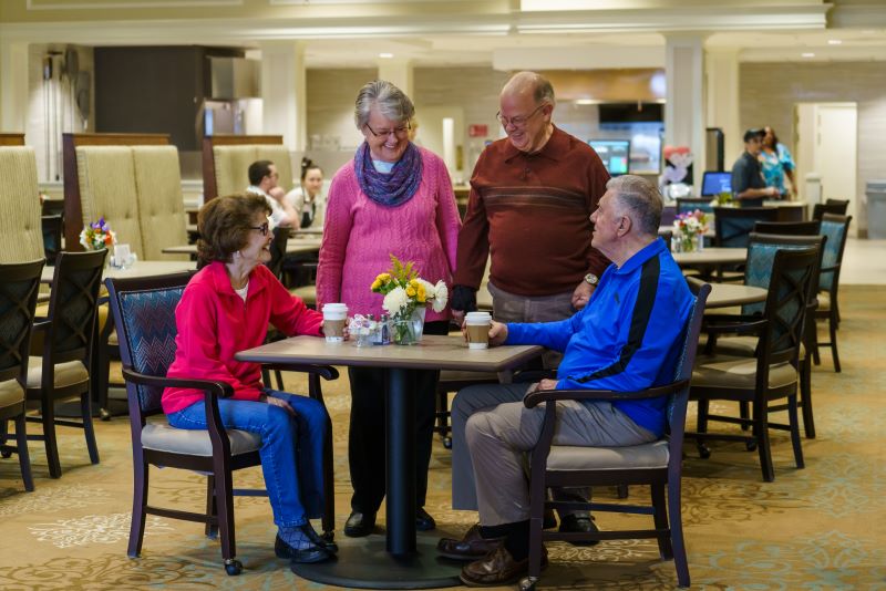 Hearthside Bistro Is A Popular Meeting Place For Residents Of Dock Woods’ Senior Living Community